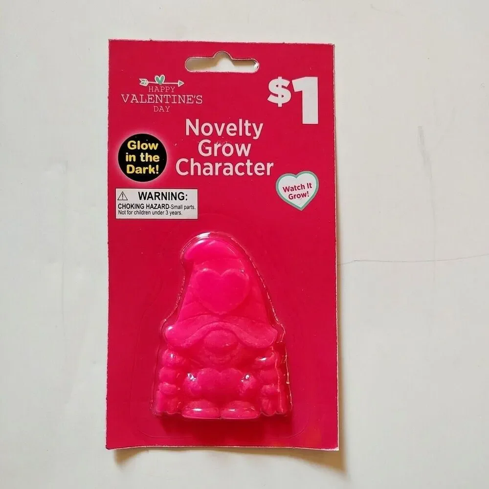 Lot of 4 Happy Valentine's Day Novelty Grow Character Party Favor Gnome Frog